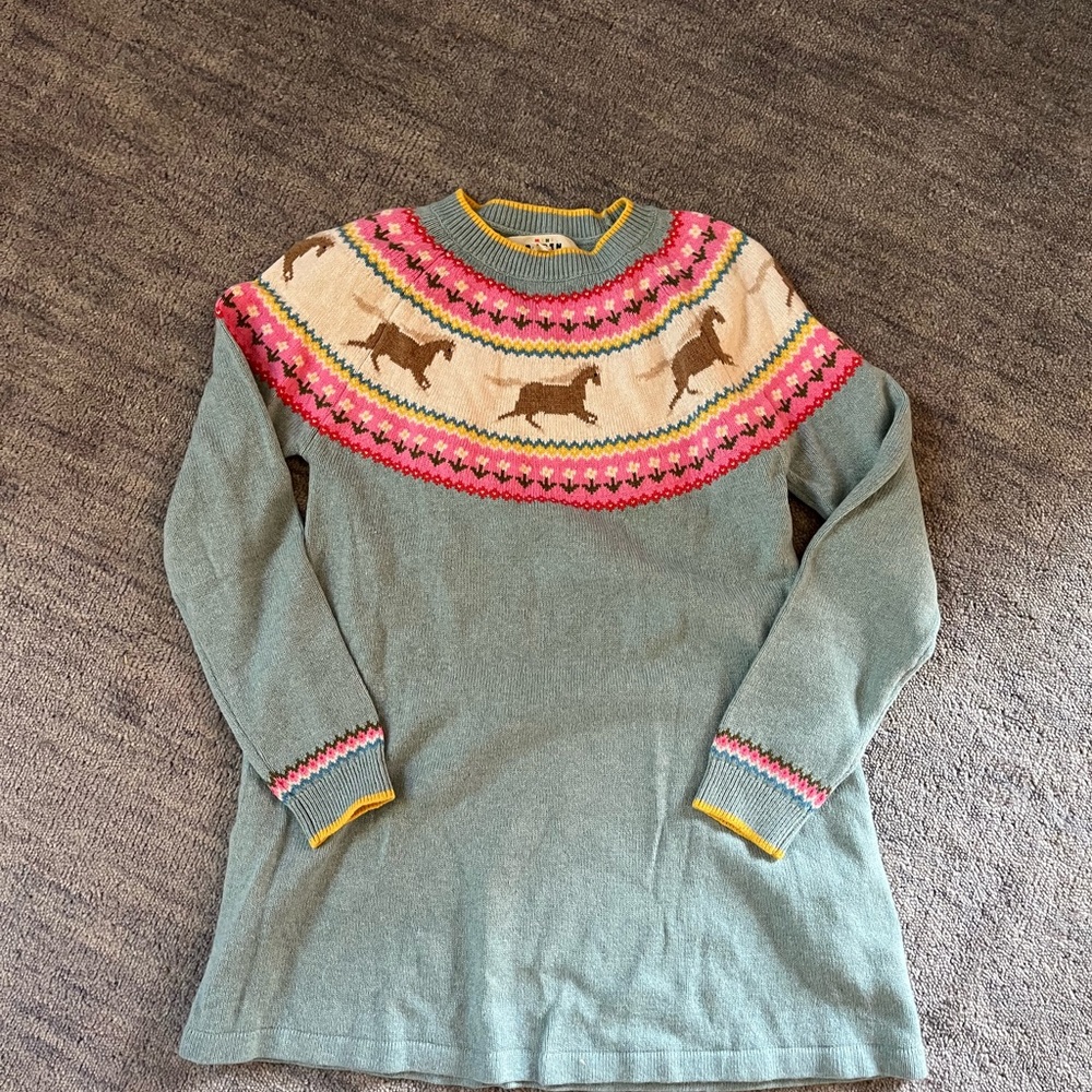 Mini Boden fairisle Sweater dress size 10